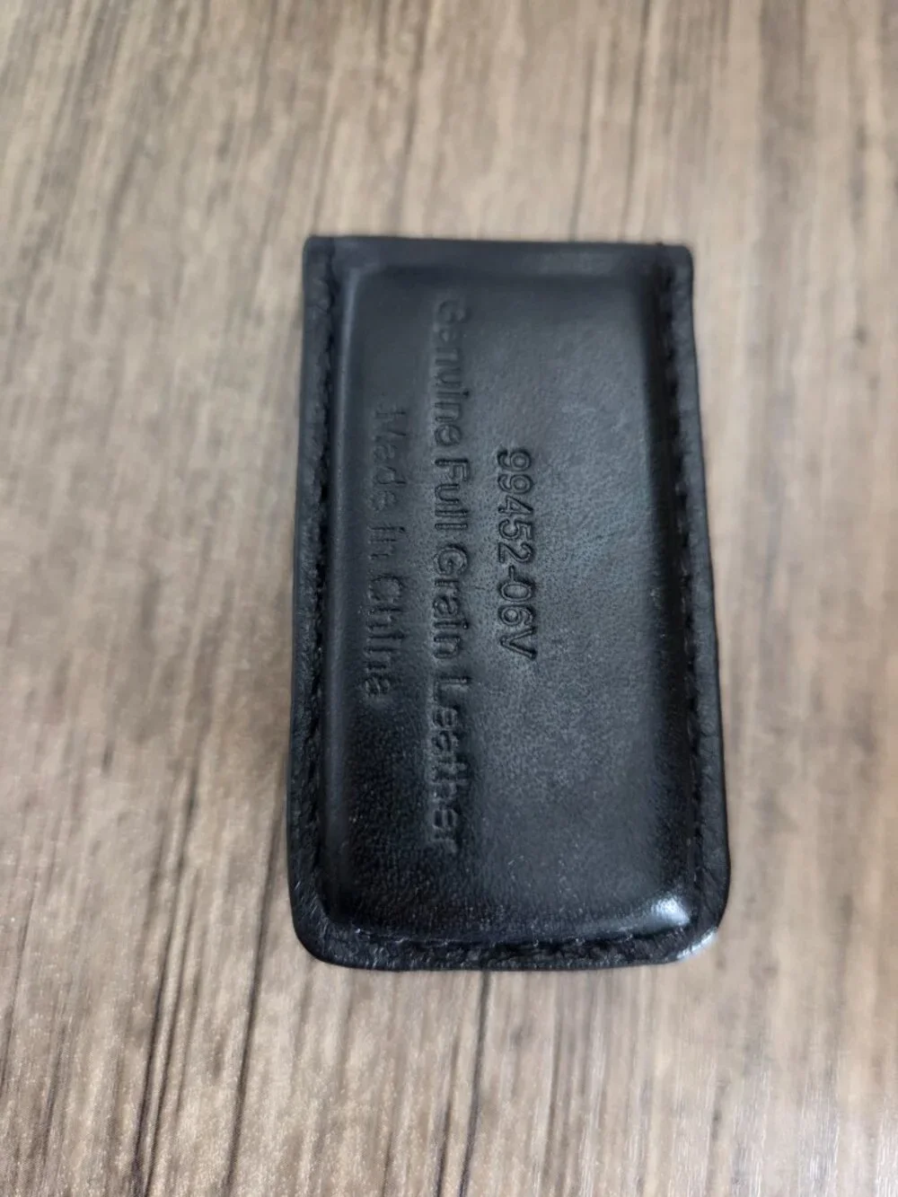 Harley Davidson Black Leather Magnetic Money Clip